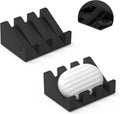 Silicone Soap Dish with Suction Cups, Self Draining Soap Holder 2 Pack
