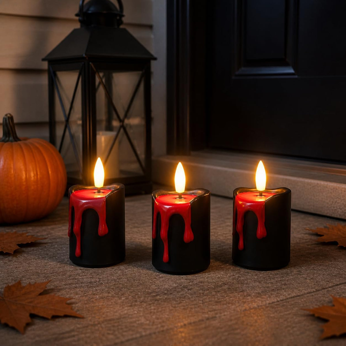 Halloween Flameless Votives Candles with Remote Timer, 2X3.35", 6 Pack
