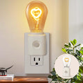 Plug in Night Light, 1W Warm White Led Night Bulb, Vintage, 10-100 lm Adjustable Brightness, for Bathroom, Hallway, Stairs, Bedroom, Kitchen, 1 Pack
