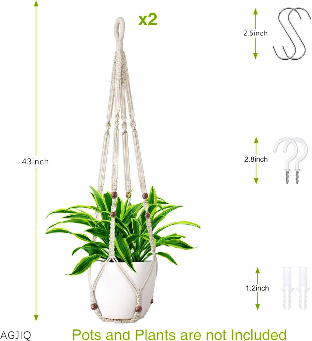 43 Inch Macrame Plant Hanger Large,Heavy Duty Indoor Hanging Plant Holder