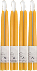 Taper Candles, 12 Inch, Raw Yellow, 8 Pack