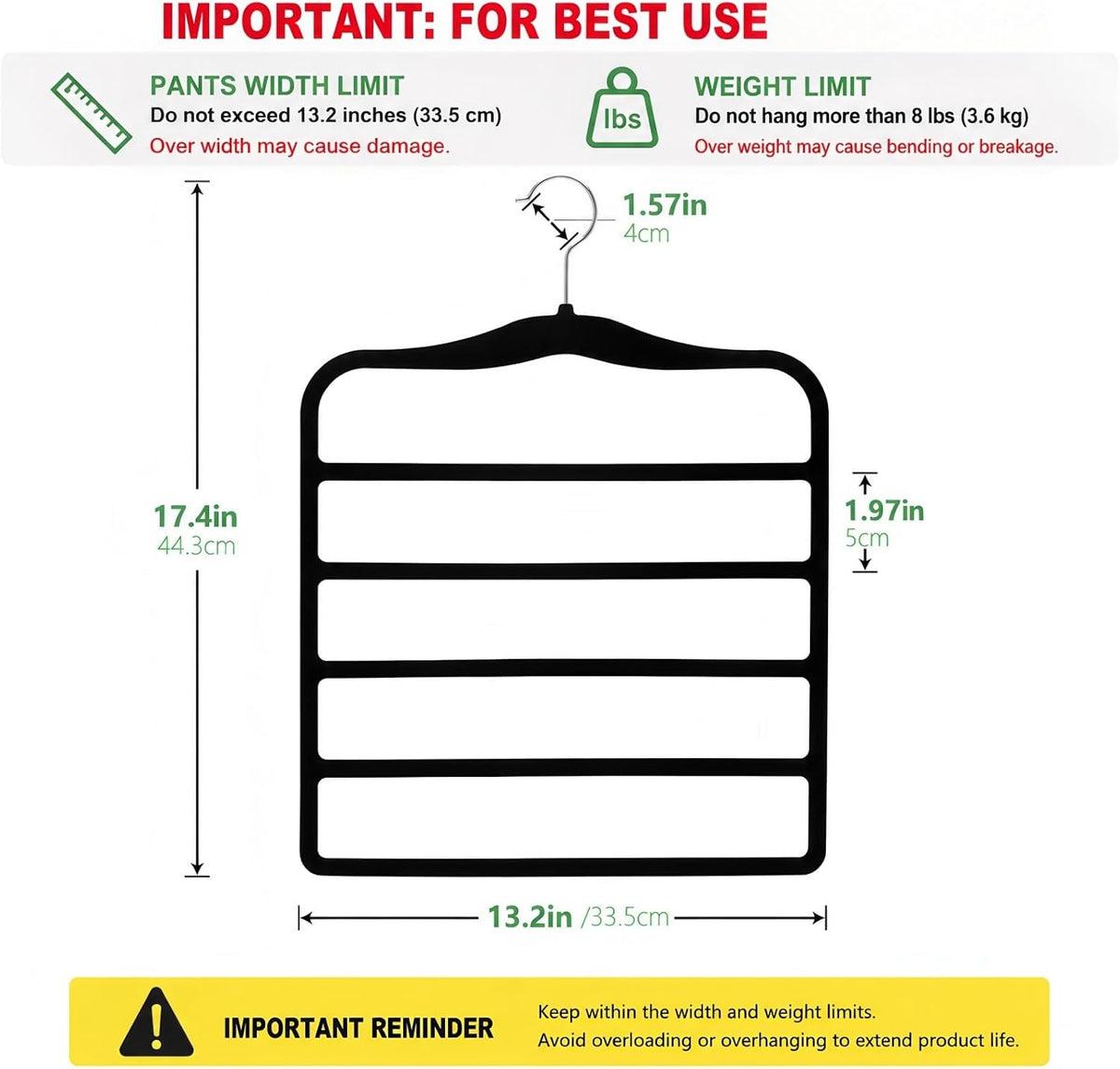 Closet Organizers and Storage, 3 Pack Pants Hangers Space Saving
