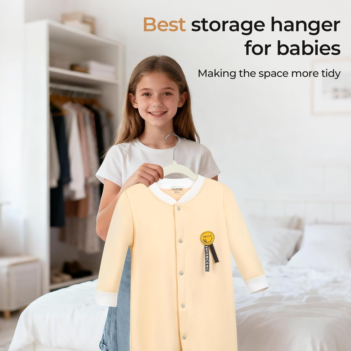 GoodtoU Velvet Baby Clothes Hangers 20 Pack 11.8 Inch Beige