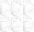 6 PCS Remote Control Holders Wall Mount, Self Adhesive TV Air Conditioner Remote Control Holder, Wall Mount Storage Box Organizer Wall Pen Holder Storage for Home Office School (Transparent)