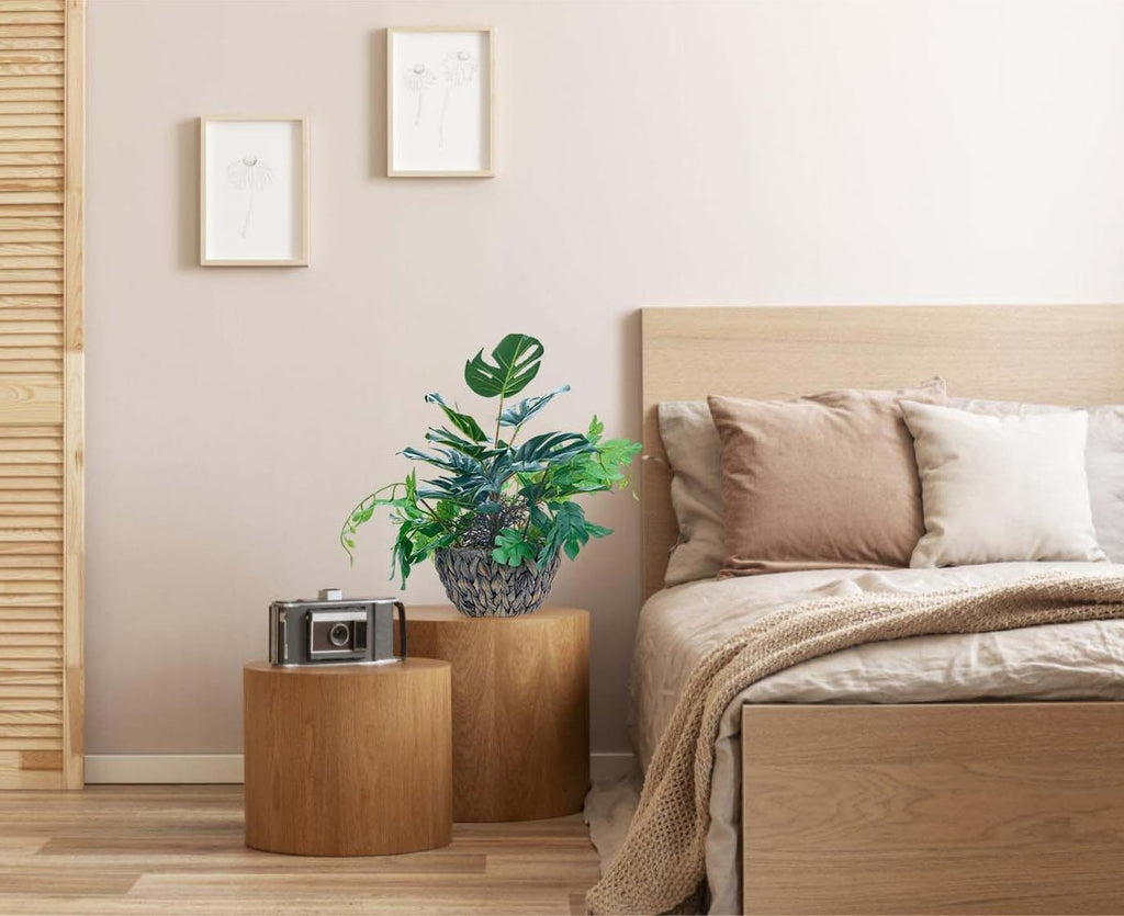 AlphaAcc 15” Artificial Monstera Plant for Indoor Home Decor