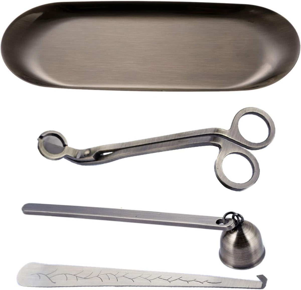 4-in-1 Stainless Steel Candle Care Kit for Candle Lovers, Bronze