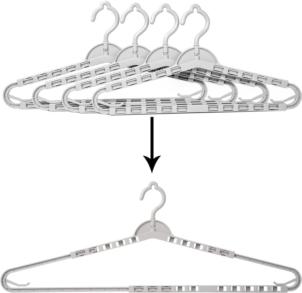 Extra Large Hangers Enlarge Adjustable Shoulder 16.5"-26" Hanger 4 Pack
