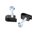 Cable Clips with Screws Fastener 1/4 Inch (6 mm) - All Weather Wire Clips for Coaxial, Ethernet,Electrical Cables,Brick/Stucco Siding Clips, UV-Resistant for Outdoor Wall Mount,100 Pack,Black