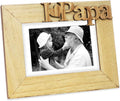 Isaac Jacobs 5x7 (Matted 4x6) Natural Wood I Love Papa Photo Frame