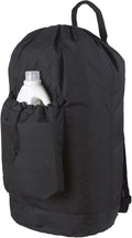 Seiritex Laundry Backpack Bag, Dirty Clothes Travel Laundry Bag with Shoulder Straps for College Dorm (Black)