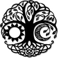 DYMACHINE Metal Wall Decor,Black Art Wall Decors,Boho Sign Accessories Adornos Para Sala,Living Room Modernos House Decorations For Bedroom,Apartment,Office,Kitchen,Black Outdoors (Sun And Moon)