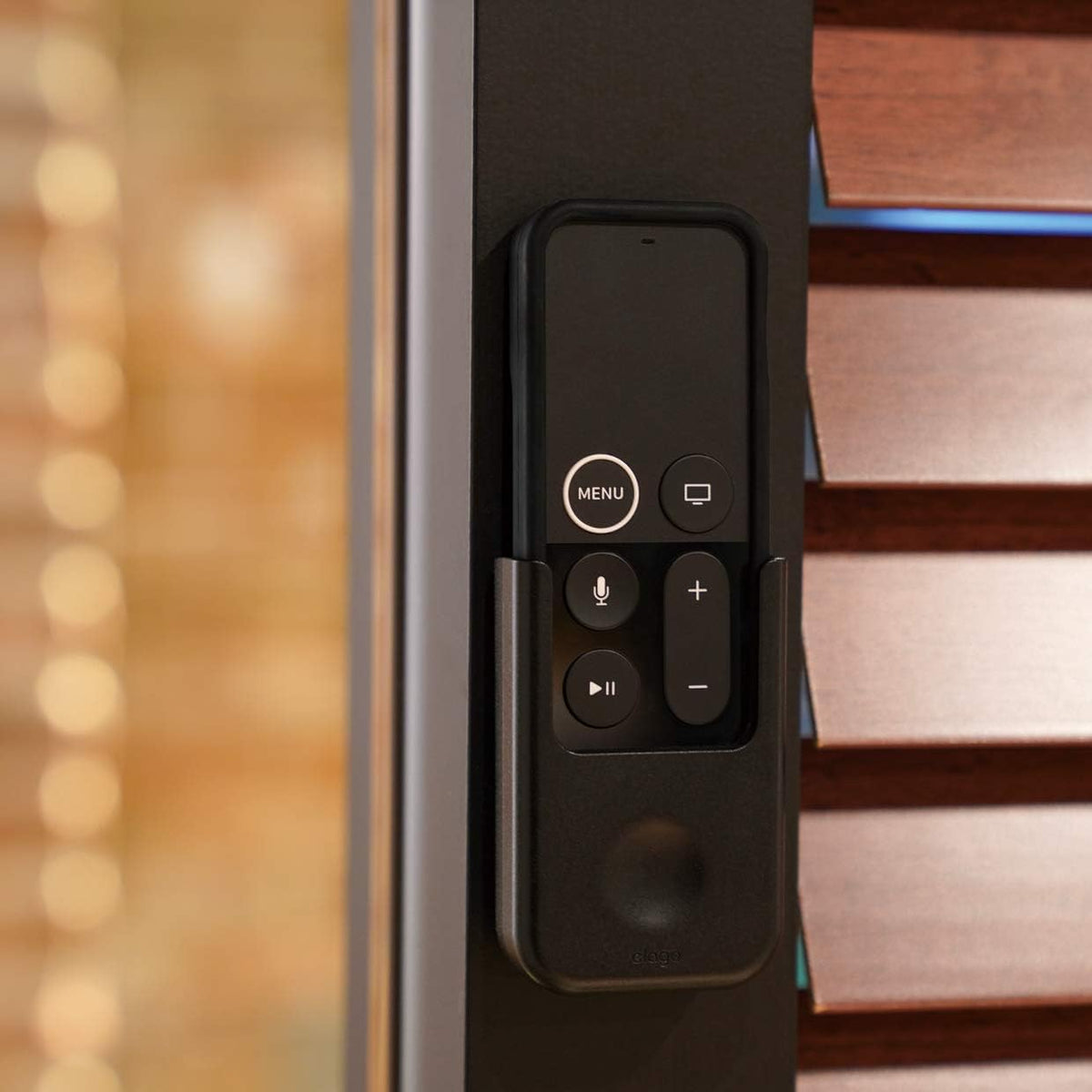 elago Apple TV Remote Holder Mount - [Gel Pad or Screw Options][Keeps It Secure][Cable Management] - Compatible with Apple TV Remote 4K / 4th Generation