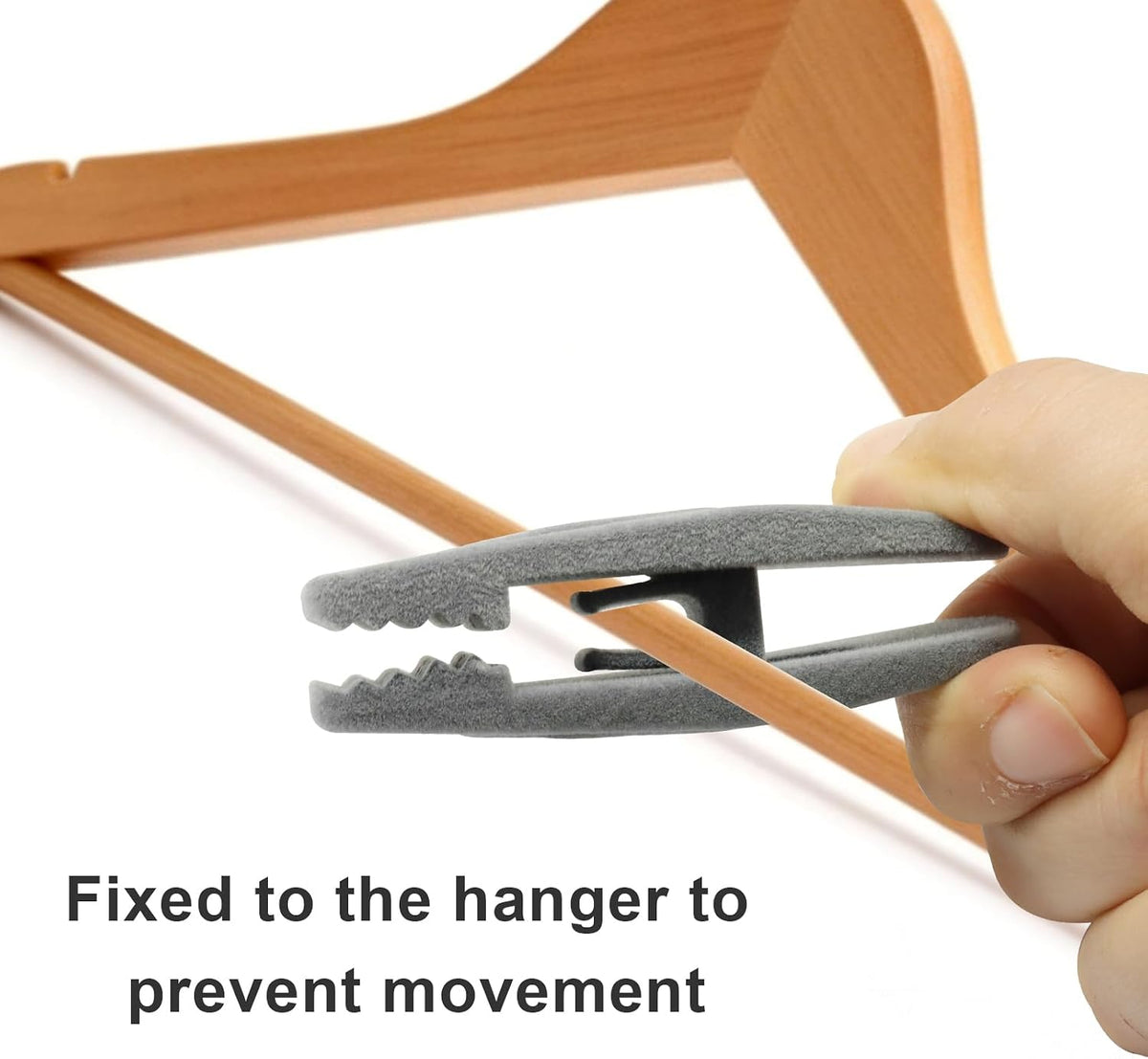 Velvet Hanger Clips, Gray, 40 PCS