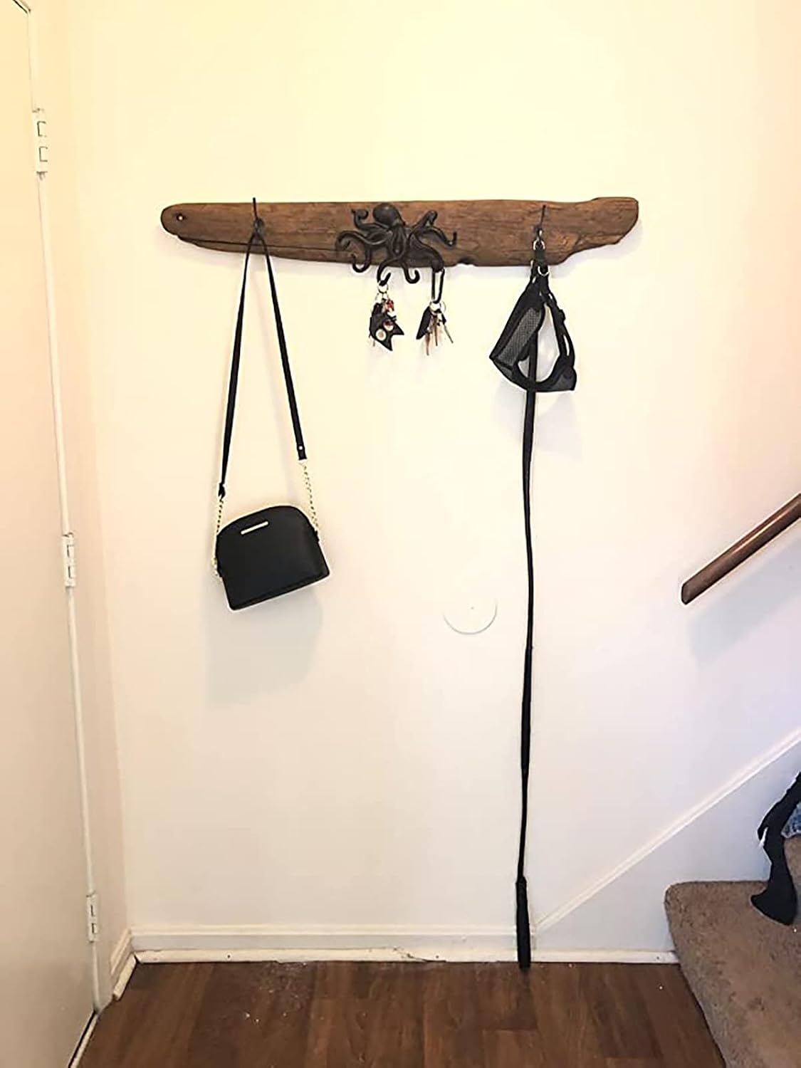 Octopus Coat Hook, Wall Mounted Key Holder, 2Pcs, Black