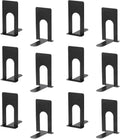JIANTA Small Book Ends, Heavy Duty Metal Bookends, 6 Pairs