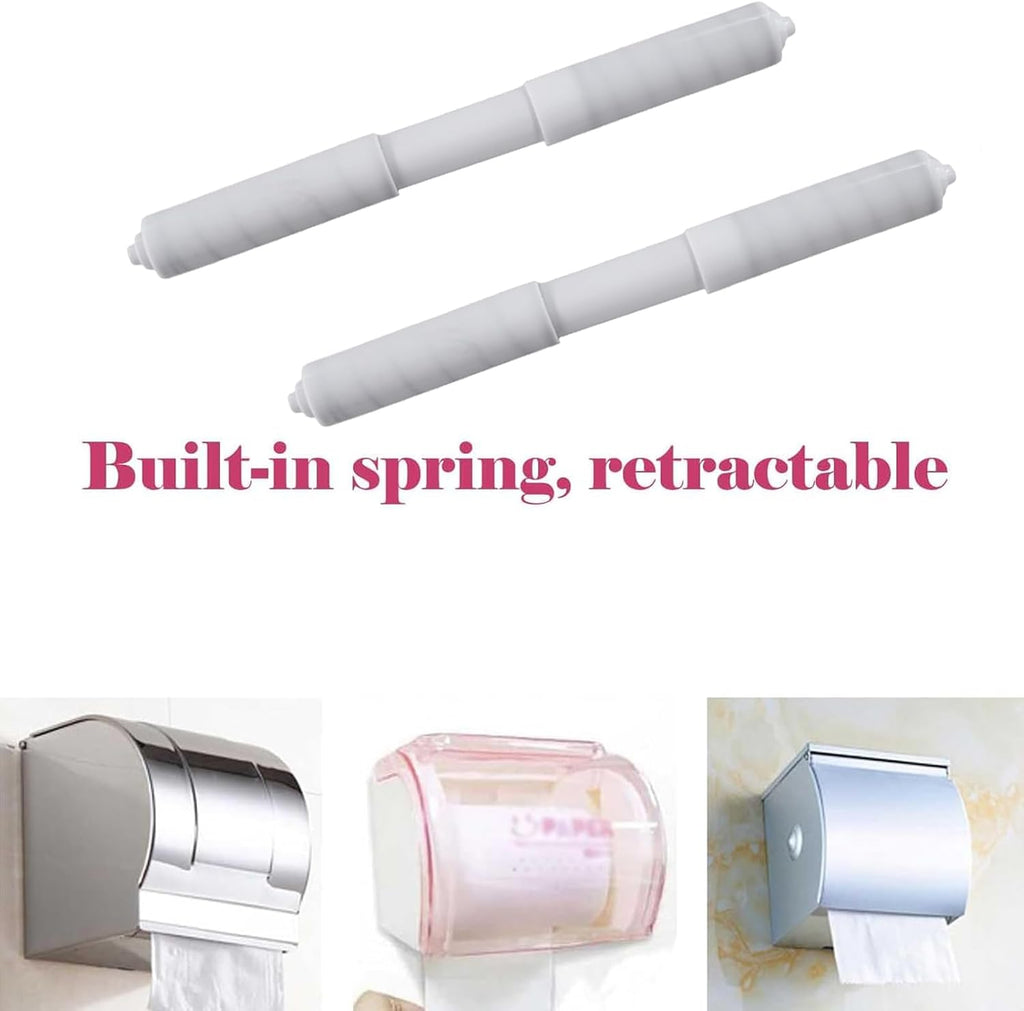 2 Pack 8.66Inch Toilet Paper Holder Replacement Spring Loaded Roller,White