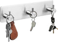 Key Holder for Wall, Self Adhesive Key Rack Key Hooks for Keys and Masks to Hang, Easy Mount Key Hanger for Wall, Entryway, Bathroom, Kitchen, Office, Stainless Steel~3 Hooks
