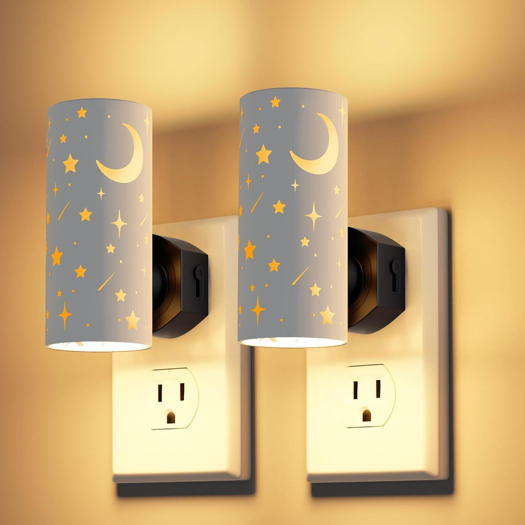 LED Night Lights Plug into Wall, Bright Nightlights, White Stars