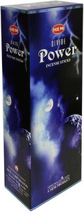 Hem Divine Power Incense Sticks (120 Sticks, 6 Boxes Inside) - 9 Inches Long, 20g Per Box Elevate Your Senses, Purify Your Space, and Awaken Your Innermost Aspirations.
