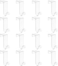 16Pcs Over Cabinet Door Hooks Plastic Over The Door Single Hook Space-Saving Hanger Extender Clips Multi-Purpose Hook for Kitchen Bathroom (Transparent)