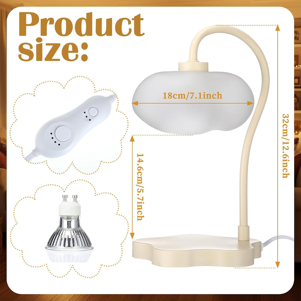 Glooglitter Cloud Candle Warmer Lamp with Timer Dimmer