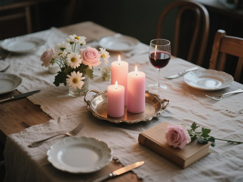2x4 Inch Baby-Pink Unscented Pillar Candles for Home Décor