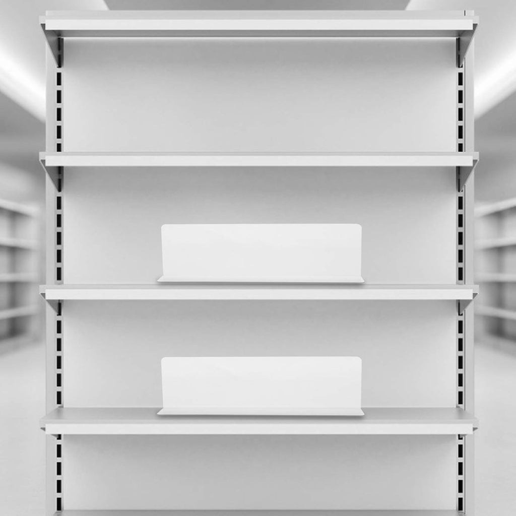ULTECHNOVO 10pcs Clear Shelf Dividers for Shelves, 7.86" Long Clear Pharmacy Shelf Dividers L Shape Separator Thicken Clapboard for Commodity Classification for Cabinets Shelf Store