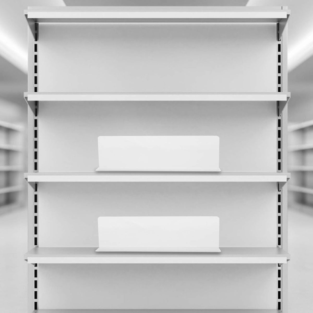 ULTECHNOVO 10pcs Clear Shelf Dividers for Shelves, 7.86" Long Clear Pharmacy Shelf Dividers L Shape Separator Thicken Clapboard for Commodity Classification for Cabinets Shelf Store