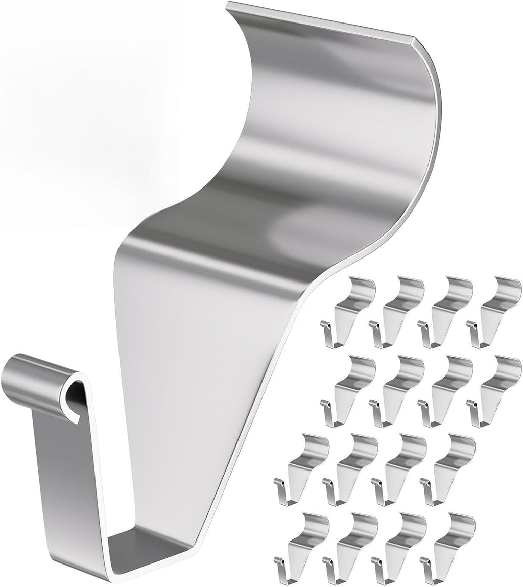 Cozcty No-Hole Vinyl Siding Hooks, 16-Pack Stainless Steel Holds Up to 18lb