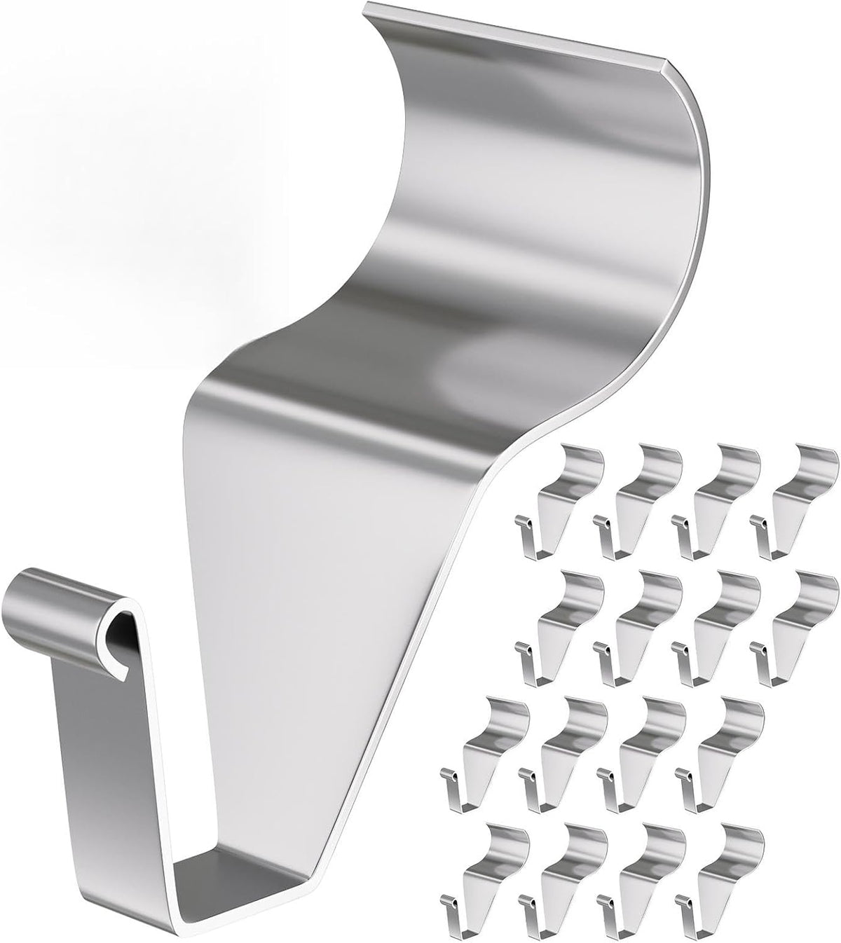 Cozcty No-Hole Vinyl Siding Hooks, 16-Pack Stainless Steel Holds Up to 18lb