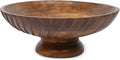 Fruit Bowl Wooden Fruit Bowl for Kitchen Counter for Home Decor or Decorative Fruit Bowl for Table (12" X 12'" X 4.75")