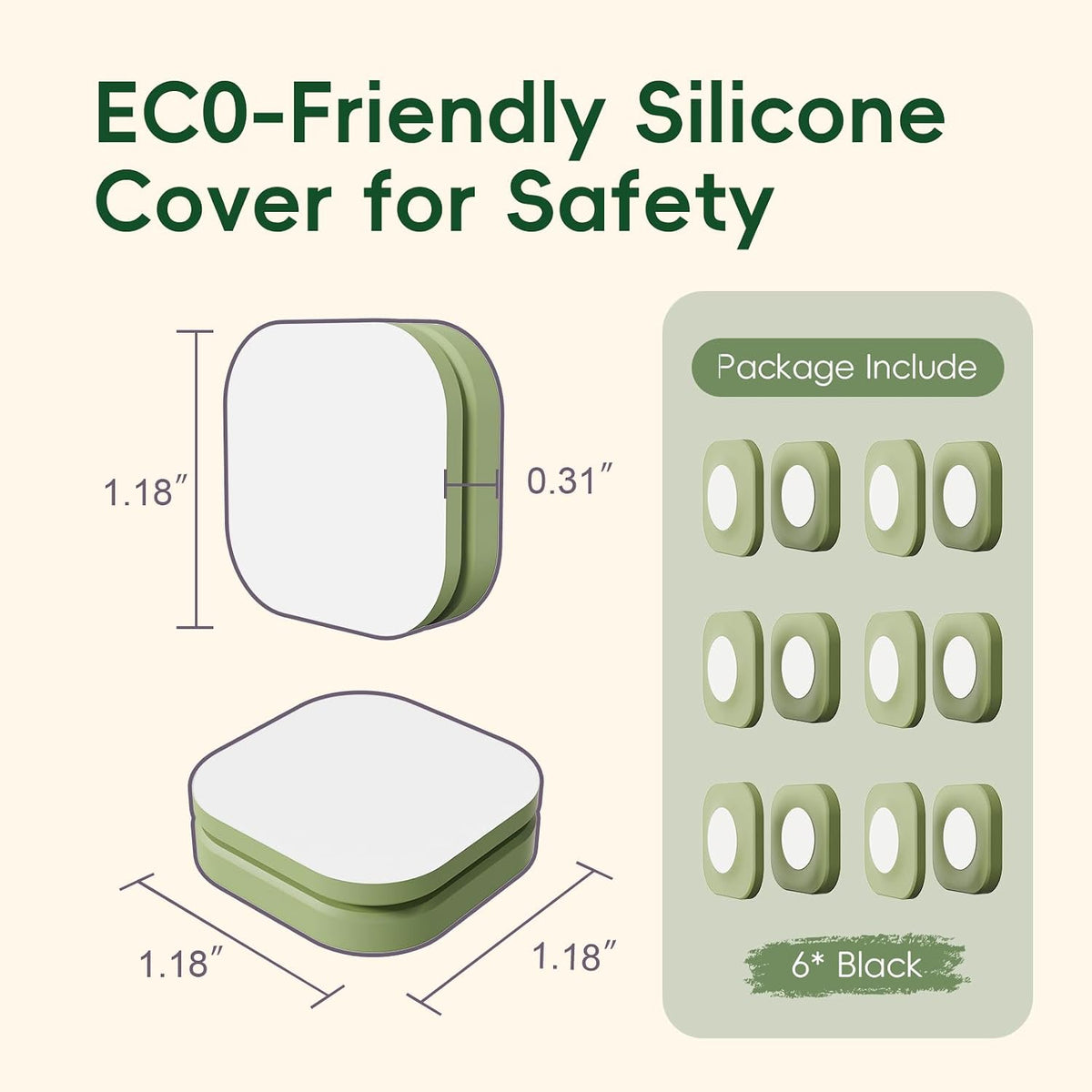 Magnetic Remote Control Holder Wall Mount for TV Fan 6 Pack Green