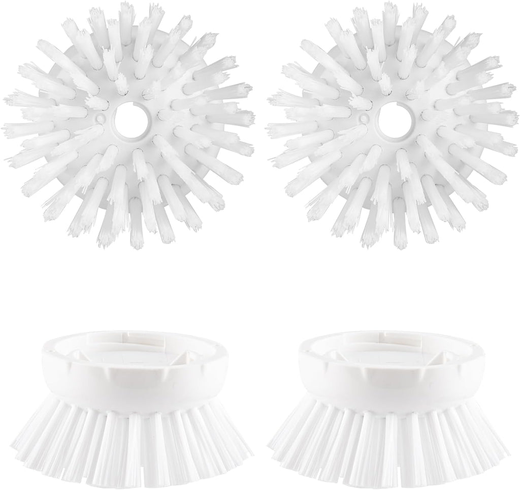 OYV Soap Dispensing Palm Brush Refills, 4-Pack Replacement Heads, White