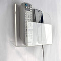 VANCORE Clear Wall Mounted Charging Phone Holder - Smart Station for TV Remote Control - Clear Wall Box With 2 Holes
