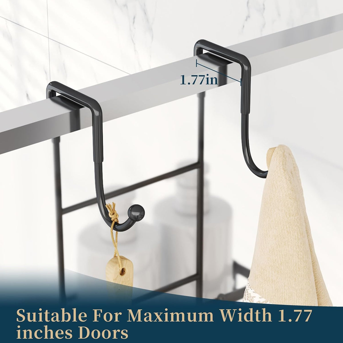 Consumest Over The Door Shower Caddy - 3 Tier Shower Shelves Hanging with Soap Holders, Large Capacity Shower Organizer with 6 Hooks, Bathroom Rack and Storage, Black