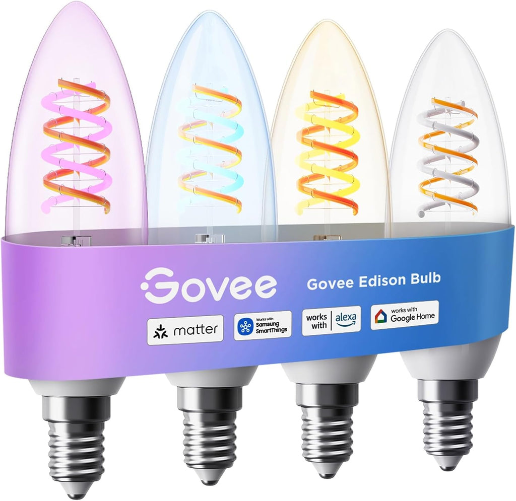 Govee E12 LED Candle Bulb, Smart Chandelier Light Bulbs for Living Room