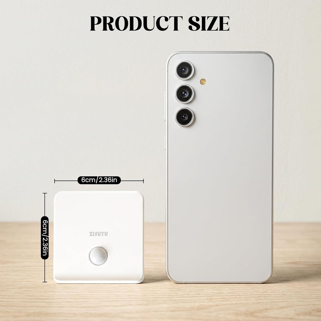 ZISUYU Rechargeable Motion Sensor LED Night Light, Step Light, 3000K Warm