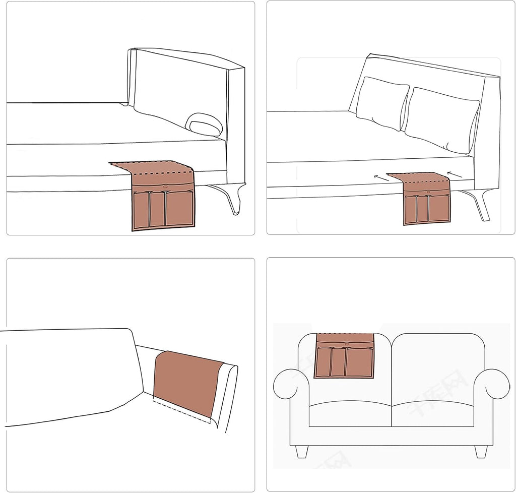 HAOMAIJIA Sofa Armrest Organizer, Remote Control Holder for Recliner Couch