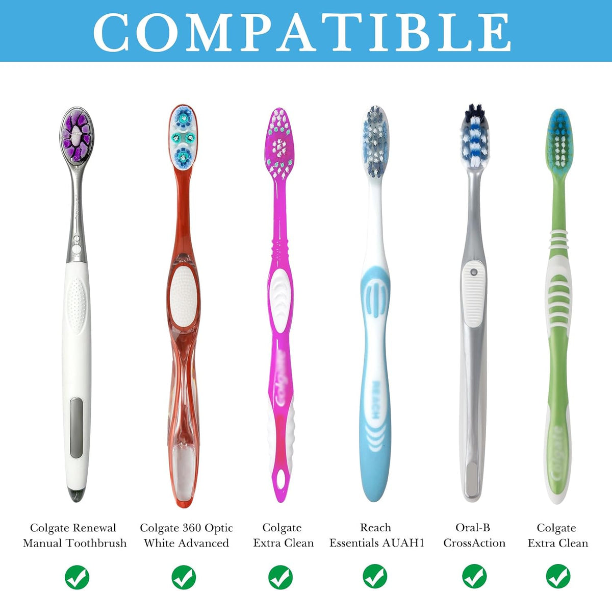 Linkidea 5 Slots Wall Mount Toothbrush Holder with Cover for Bathroom, Plastic Storage Organizer for Toothpaste, Gargle Cup, Compatible with Oral-B Cross Action, Colgate Renewal (Gray)