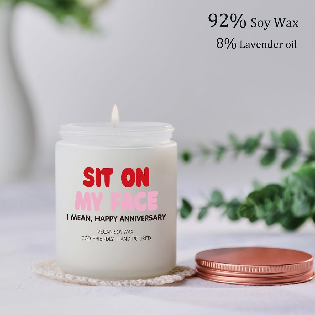 Funny Anniversary Candle Gift for Her Girlfriends Couple Wife Women - Hilarious Unique Gag Happy Anniversary Present for Boyfriend Husband