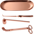 4-in-1 Stainless Steel Candle Care Kit for Candle Lovers, Rose Gold
