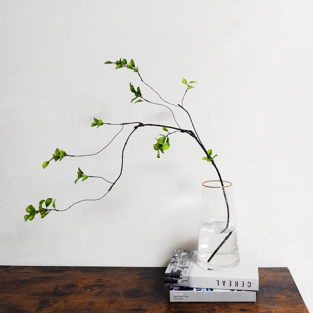 6 Pcs Artificial Ficus Branches Faux Eucalyptus Stems Fake Plants Indoor