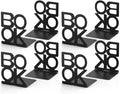 Book Ends,4 Pair Bookends Metal Bookend (Folding Book Ends 4 Pair)
