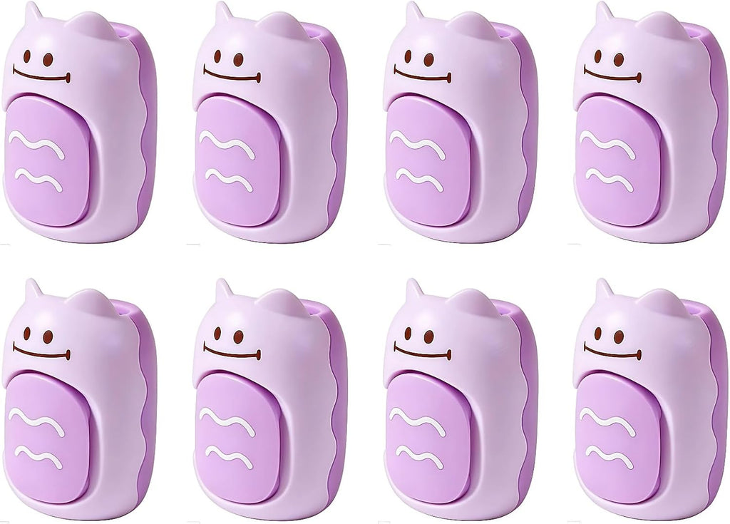 Cat Shaped Bed Sheet Clips, Sheet Grippers, 8 Pack (8, Purple)