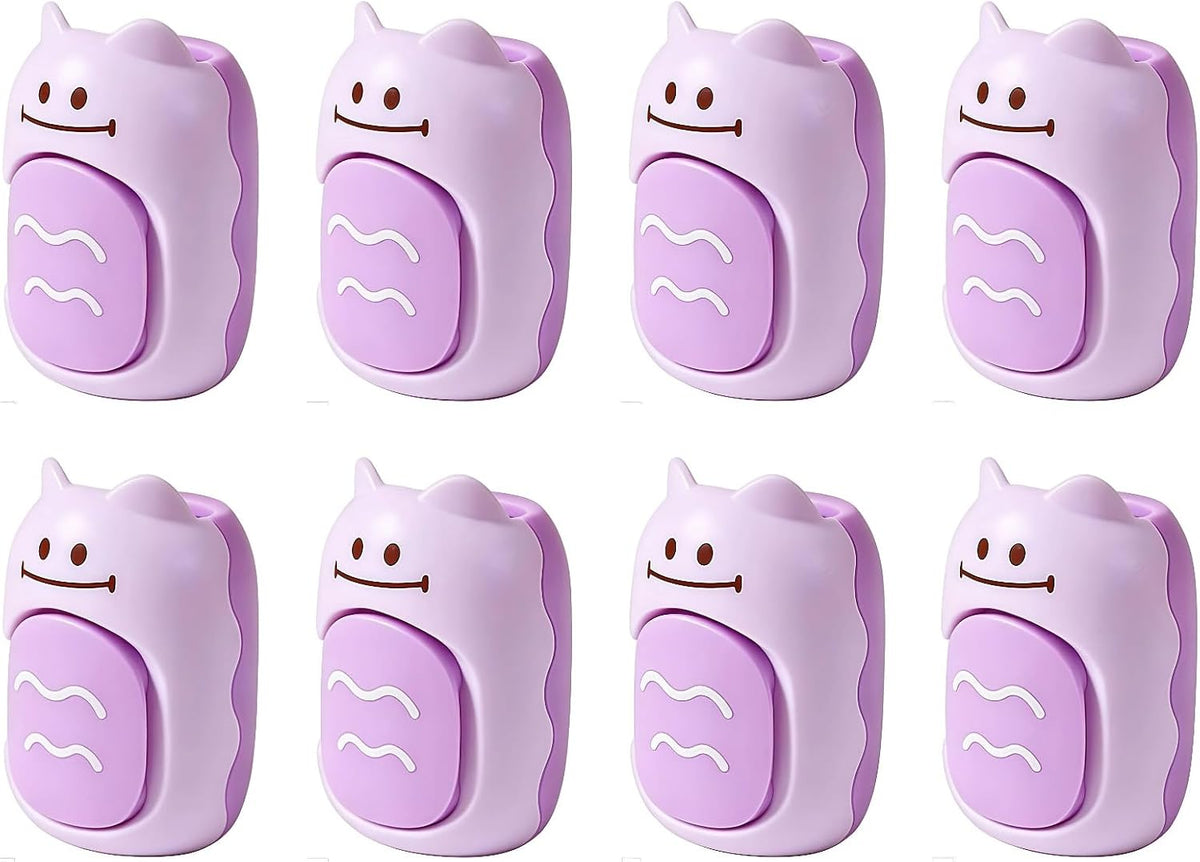 Cat Shaped Bed Sheet Clips, Sheet Grippers, 8 Pack (8, Purple)
