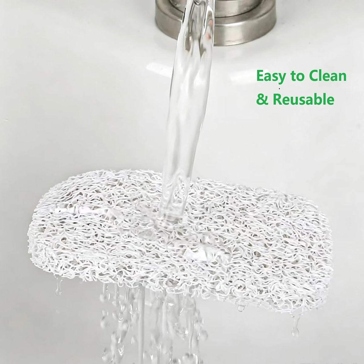 4 Pack Soap Holder Pad，Soap Holder for Kitchen & Bathroom，White Non-Slip Soap Lifting Pads for Soap Dish