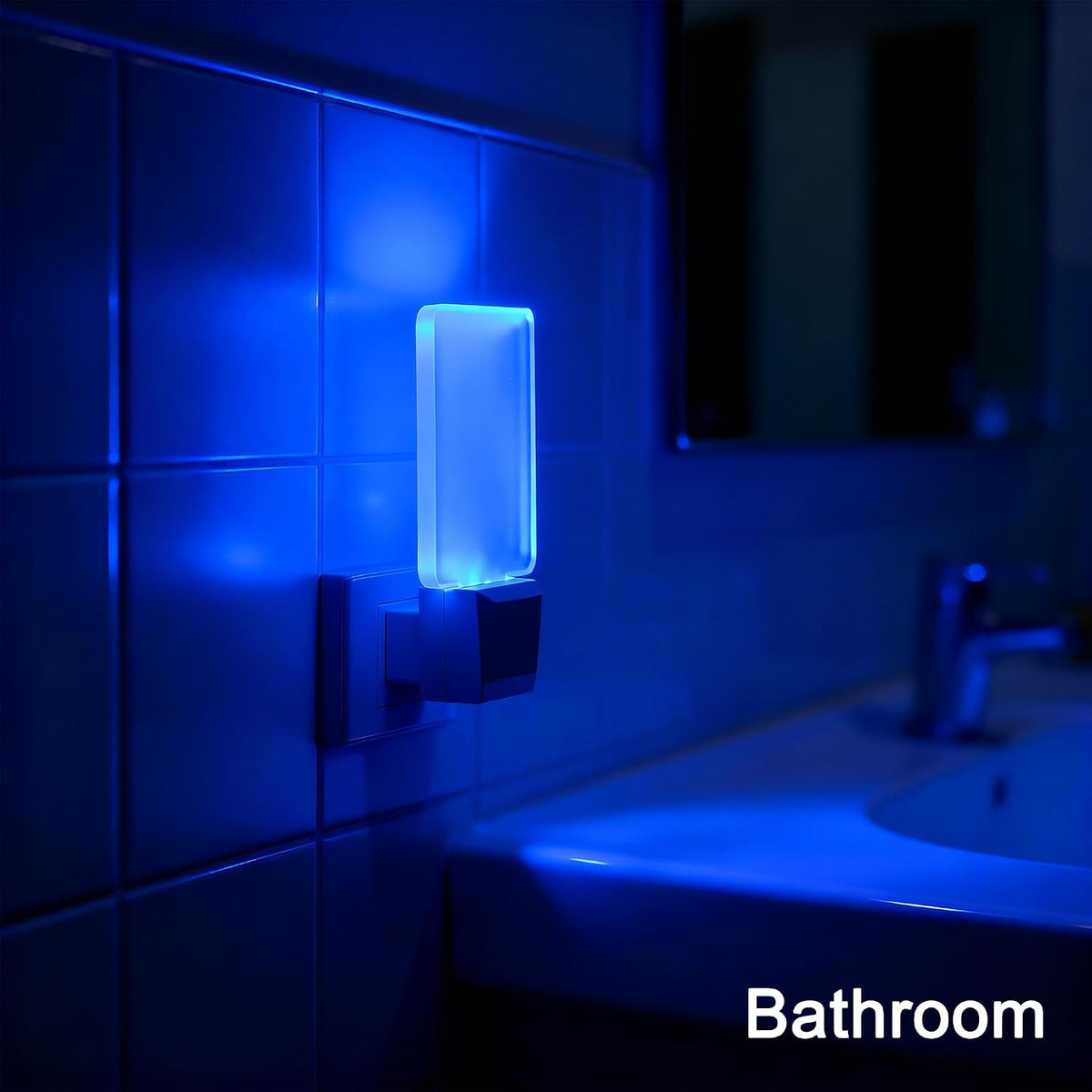 Blue Led Night Light Plug in - 4 Pack Dusk to Dawn Sensor Auto ON Off 0.5W