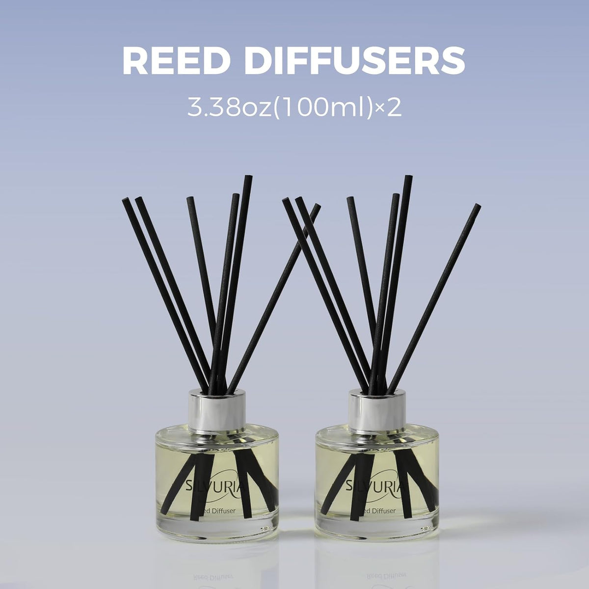 2-Pack Reed Diffuser Set,Wild Mint & Eucalyptus Scented