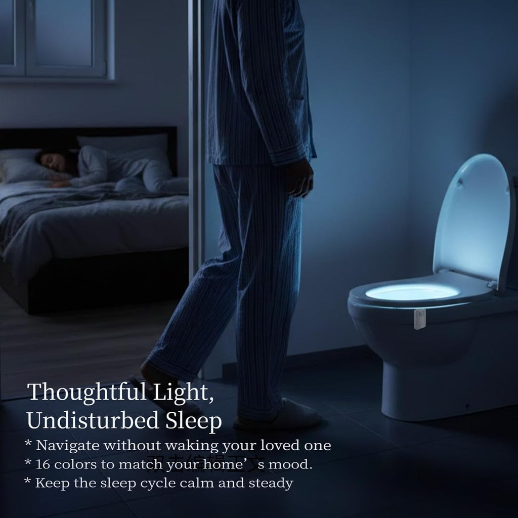 Witshine Toilet Bowl Night Lights Motion Detection 2 Pack, Bathroom Stuff