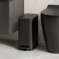 Cesun Slim Bathroom Trash Can with Lid, Soft Close, Black, 6L/1.6 Gallon